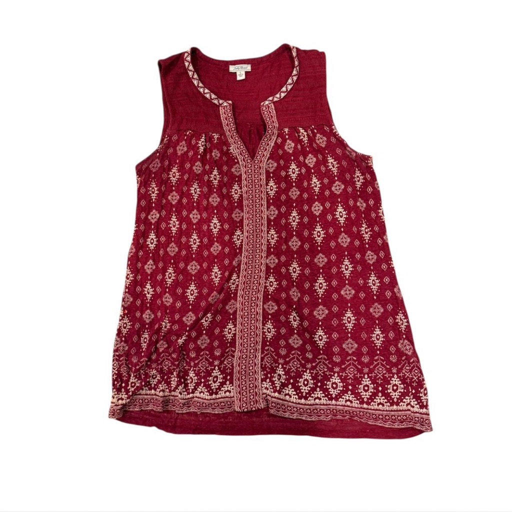 Lucky Brand Sleeveless Lucky Brand Red Boho Blouse Lucky Brand Sleeveless Lucky Brand Red Boho Blouse
